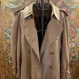 Burberry Tan Double-Breasted Trench Coat